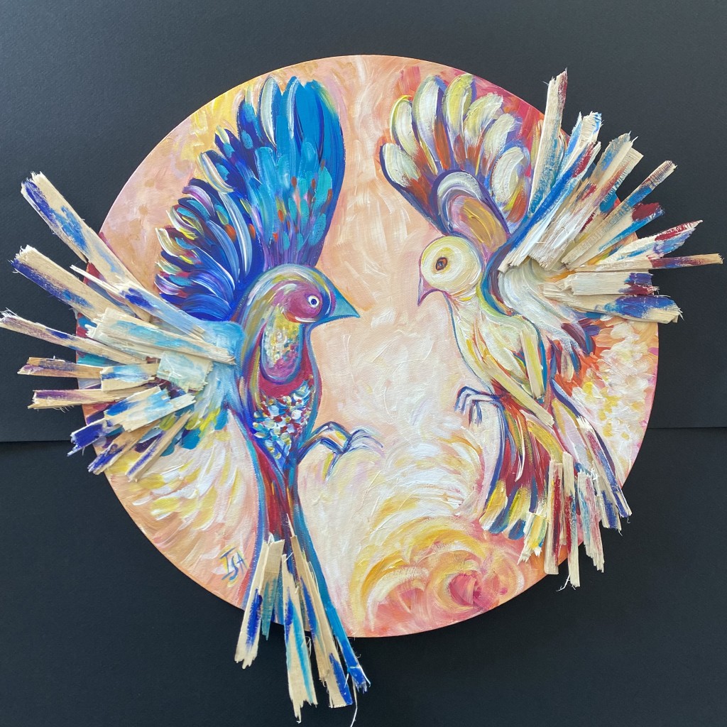 Dans la lumière 2023 Acrylique et bois